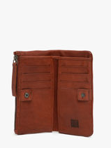 Portefeuille Leder Biba Bruin heritage DON4L-vue-porte